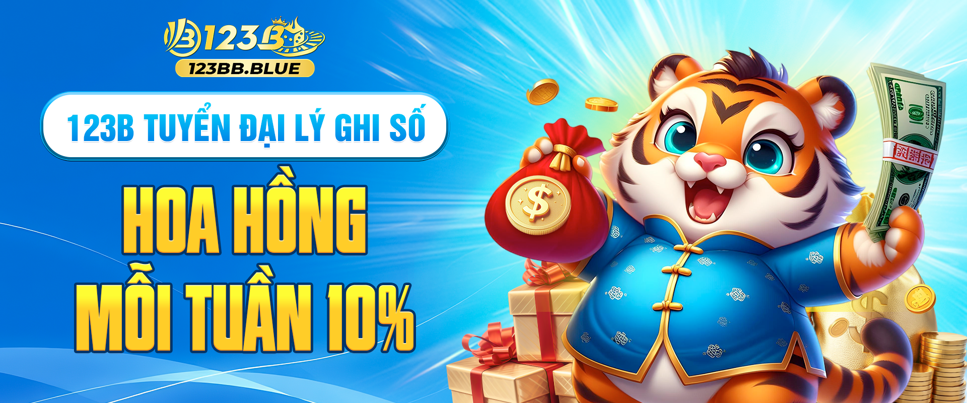 123B TUYỂN ĐẠI LÝ GHI SỐ - HOA HỒNG MỖI TUẦN 10%