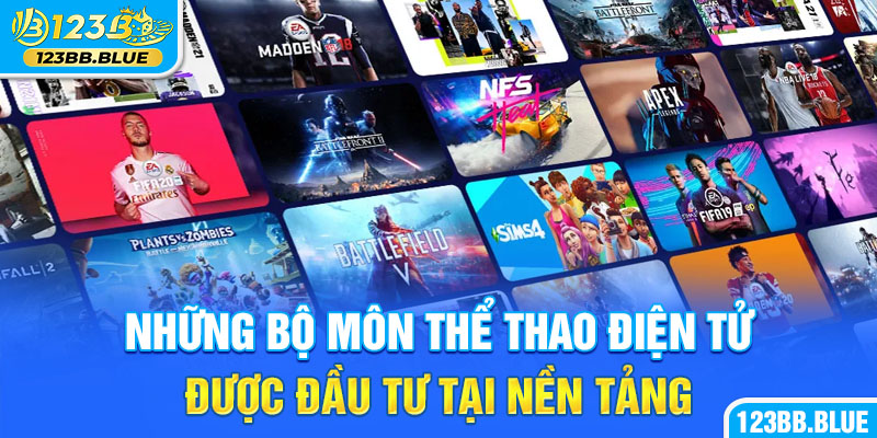 Những bộ môn thể thao điện tử được đầu tư tại nền tảng