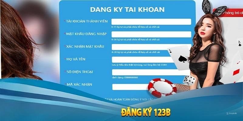 Các bước đăng ký 123B chi tiết